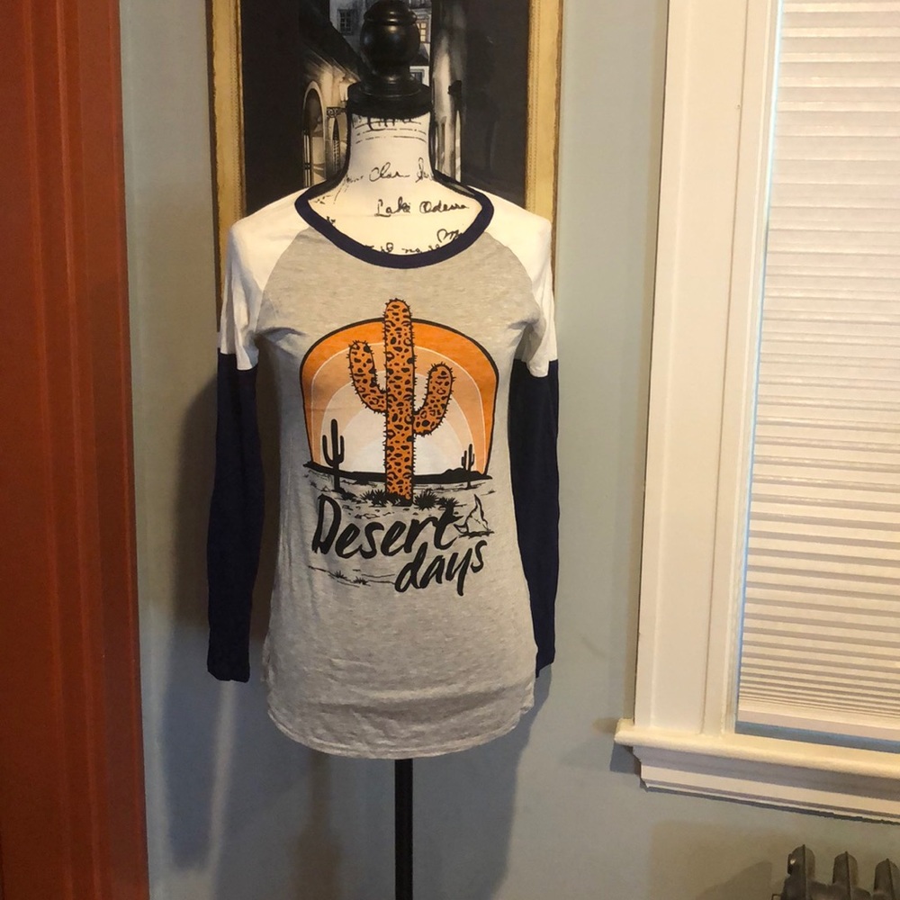 Pink Foot “Desert Days” Long-Sleeved Ringer Tee